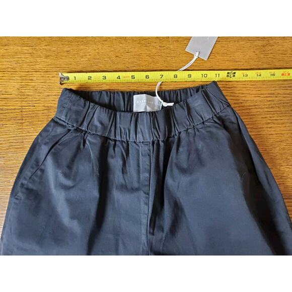 NEW Everlane xs "The Easy Pants" Black Cotton Twill Pull On Relaxed Fit - Picture 8 of 10